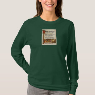 Vintage Wassail Song Illuminated Manuscript Art  T-Shirt