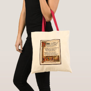 Vintage Wassail Song Illuminated Manuscript Art  Tote Bag