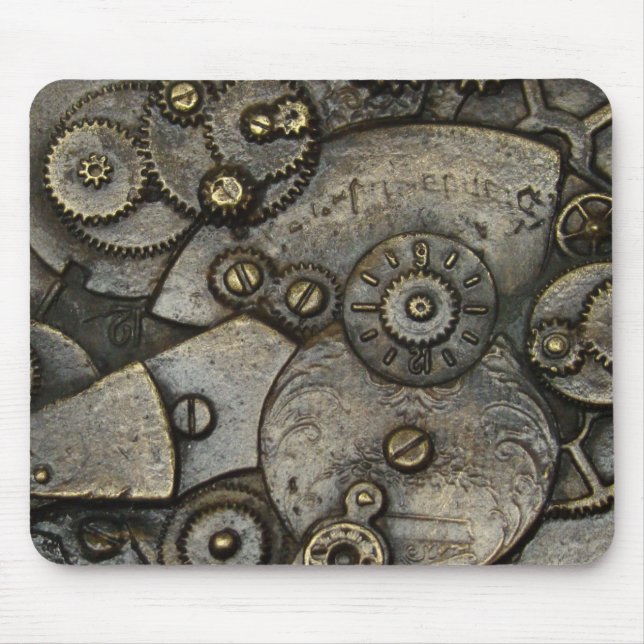 Vintage Watch Gear Mechanism Mouse Pad (Front)