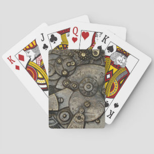 Vintage Watch Gear Mechanism Playing Cards