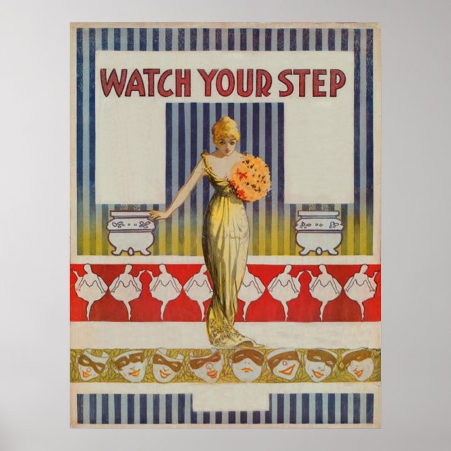 Vintage "Watch Your Step" Poster (Front)