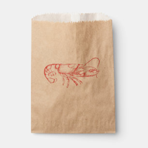 Vintage water colour - red lobster favour bags