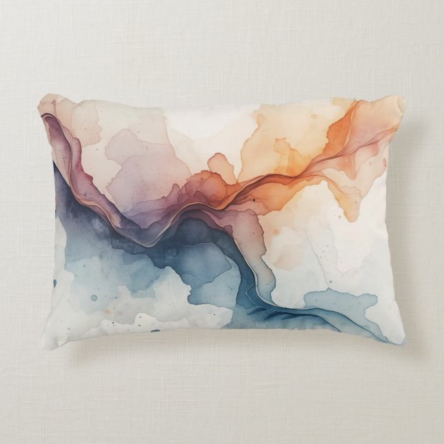 Vintage Water Colourful Decorative Cushion (Front)
