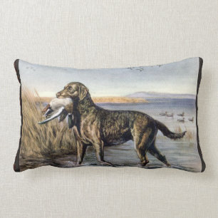 Vintage Water Dog Lumbar Pillow