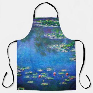 Vintage Water Lilies by Claude Monet Apron