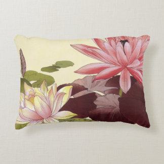 Vintage Water Lilies Decorative Cushion