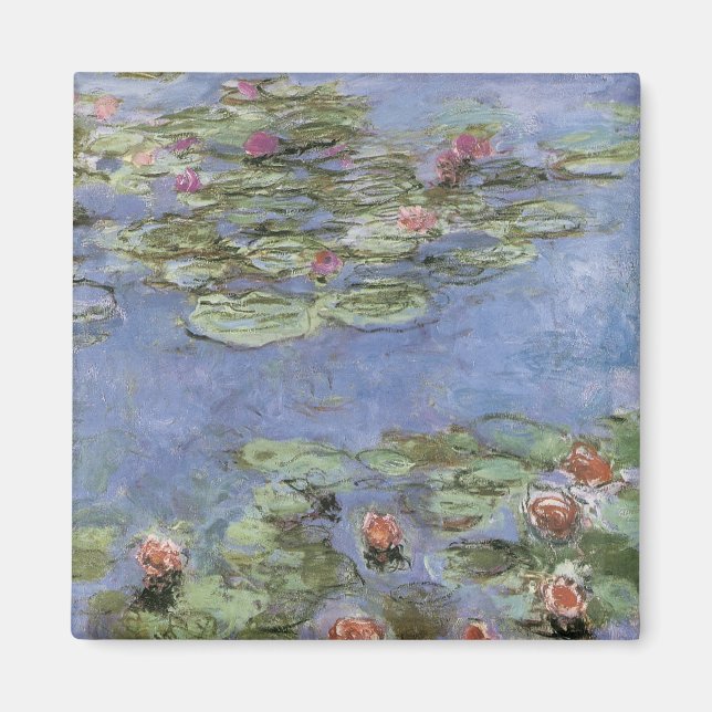Vintage Water Lilies Magnet (Front)