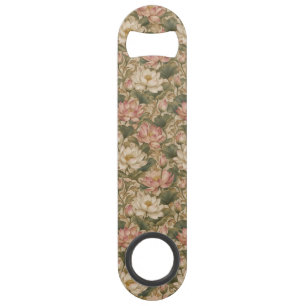 Vintage Water Lotus Botanical Floral Pattern