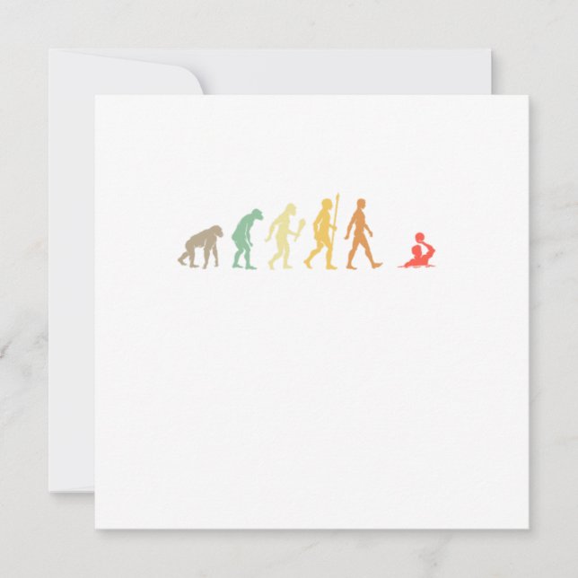 Vintage Water Polo Evolution Player Gift Idea Invitation (Front)
