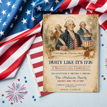 Vintage Watercolor 4th of July Independence Day