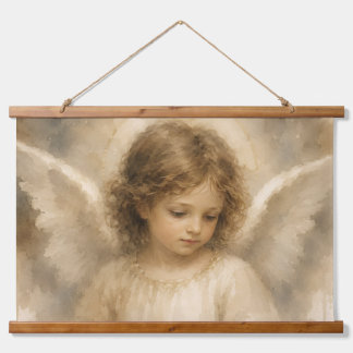 Vintage Watercolor Angel Wall Tapestry