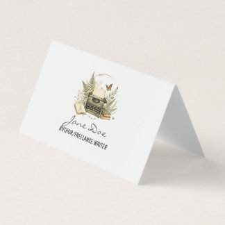 Vintage Watercolor Author Business Card