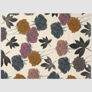 Vintage Watercolor Bold Fall Floral  Tissue Paper