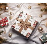 Vintage Watercolor Christmas Animals Wrapping Paper Sheet<br><div class="desc">Transform your holiday designs into a cosy winter wonderland with these vintage watercolor Christmas animals! These high-resolution PNG illustrations come with transparent backgrounds, making them the perfect addition to your festive projectsGet ready to infuse the holiday spirit into your products, especially if you're selling on Zazzle. Our collection features anthropomorphic...</div>