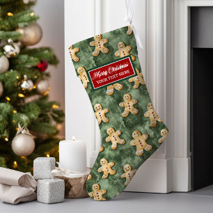 Vintage Watercolor Christmas Stocking Personalized