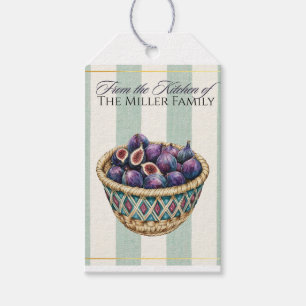 Vintage Watercolor Fig Harvest Kitchen Labels