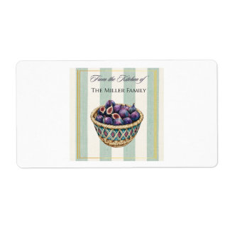 Vintage Watercolor Fig Harvest Kitchen Labels