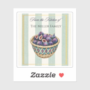 Vintage Watercolor Fig Harvest Kitchen Labels