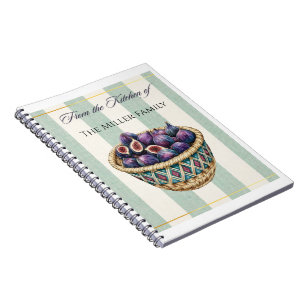 Vintage Watercolor Fig Harvest Kitchen Labels Notebook