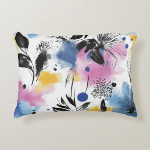 Vintage Watercolor Floral Abstract Pattern (11) Decorative Cushion