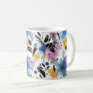 Vintage Watercolor Floral Abstract Pattern (13) Coffee Mug