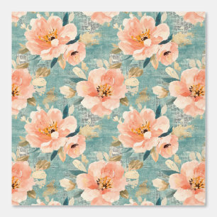Vintage Watercolor Floral Abstract Pattern (1) Wallpaper