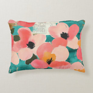Vintage Watercolor Floral Abstract Pattern (4) Decorative Cushion