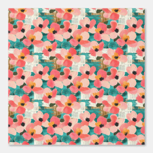 Vintage Watercolor Floral Abstract Pattern (4) Wallpaper