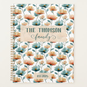 Vintage Watercolor Floral Family Heritage Planner