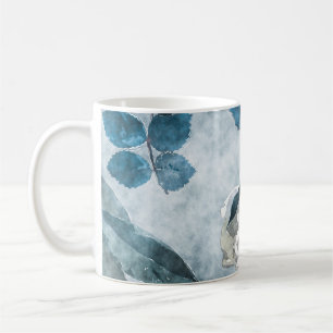 Vintage Watercolor Floral Lilac Poppies Coffee Mug