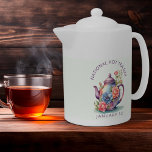 Vintage Watercolor Floral Teapot National Hot Tea<br><div class="desc">Celebrate National Hot Tea Day with our beautiful vintage watercolor teapot,  elegantly adorned with delicate pink and blue roses.  This unique piece captures the essence of warmth and tranquillity,  making it the perfect addition to any tea lover’s collection.  Cute little teapot for tea enthusiasts to wear.</div>