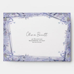 Vintage Watercolor Floral Wedding Envelope