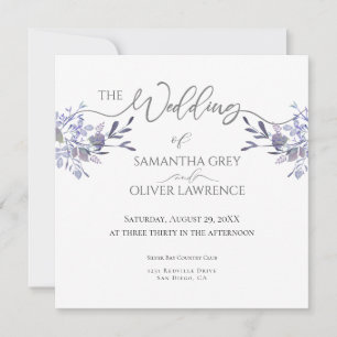Vintage Watercolor Floral Wedding Invitation