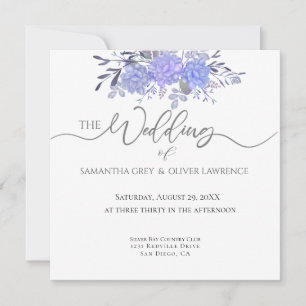 Vintage Watercolor Floral Wedding Invitation