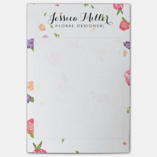 Vintage Watercolor Florals Craft Designer II Post-it Notes