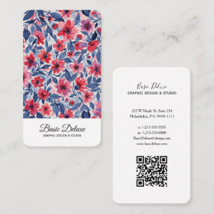 Vintage Watercolor Flowers Business card
