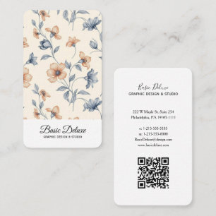 Vintage Watercolor Flowers Business card