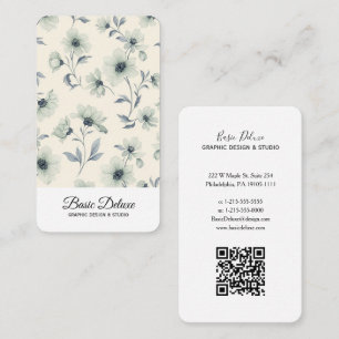 Vintage Watercolor Flowers Business card