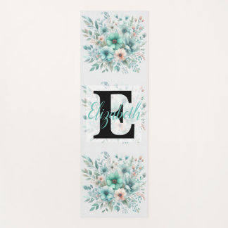 Vintage Watercolor Flowers in soft pastels Yoga Mat