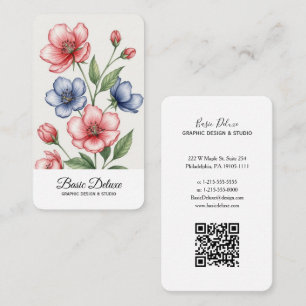 Vintage Watercolor hand Business card