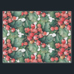 Vintage watercolor holly berries leaves  tissue paper<br><div class="desc">A vintage watercolor painting of classic holly berries and leaves.  Customisable!</div>