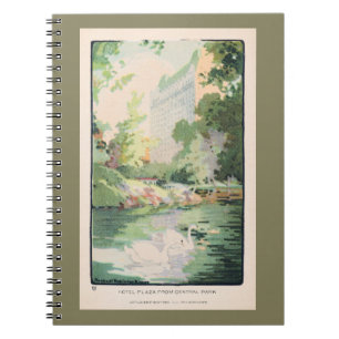 Vintage Watercolor Hotel Plaza from Central Park Notebook