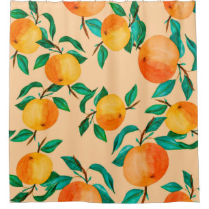 Vintage watercolor illustration background mix col shower curtain