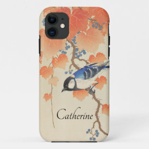 Vintage Watercolor Japanese Print With Bird Case-Mate iPhone Case