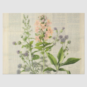 Vintage Watercolor Natural Wildflower Tissue Paper