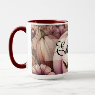 Vintage watercolor of Halloween pumpkins Fall Mug