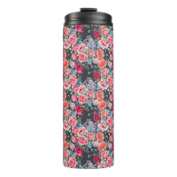 vintage watercolor pink and red roses pattern