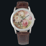 Vintage Watercolor Roses Victorian Flowers Floral<br><div class="desc">Vintage Watercolor Roses Victorian Style Flowers Floral Women's Lady's Watch. Vintage flower pattern lady's watch,  great for Wedding Bridal Gift,  Bridesmaid Gift,  Mother's Day Gift or Valentine Gift. Copyright 2016-Present | ©riverme* | All Rights Reserved</div>