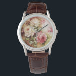 Vintage Watercolor Roses Victorian Flowers Floral Watch<br><div class="desc">Vintage Watercolor Roses Victorian Style Flowers Floral Women's Lady's Watch. Vintage flower pattern lady's watch,  great for Wedding Bridal Gift,  Bridesmaid Gift,  Mother's Day Gift or Valentine Gift. Copyright 2016-Present | ©riverme* | All Rights Reserved</div>