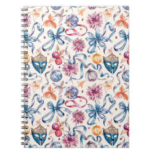 Vintage watercolor sketch pattern with luxury Vene Notebook